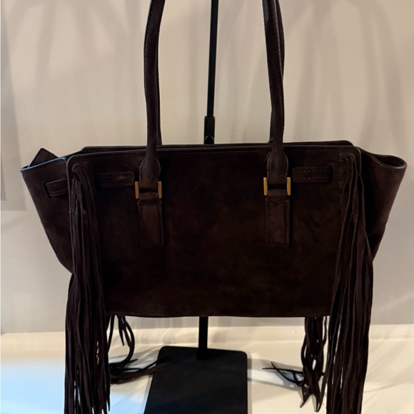 Michael MICHAEL Kors Hamilton Moderne Small Fringed Suede Satchel - Picture 3 of 10